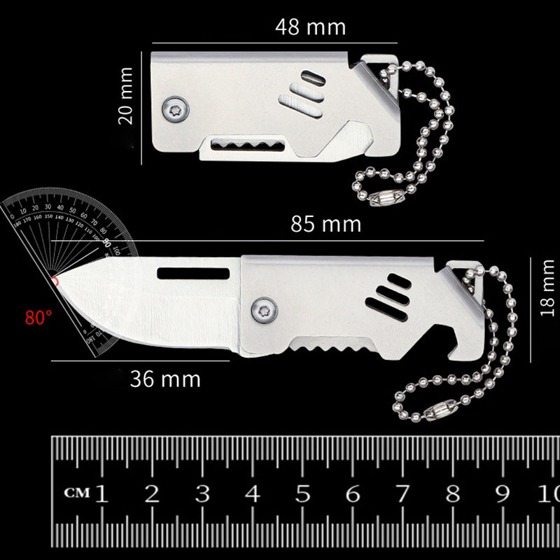 Portable Mini Folding Bottle Opener Pendant Keychain EDC Tool