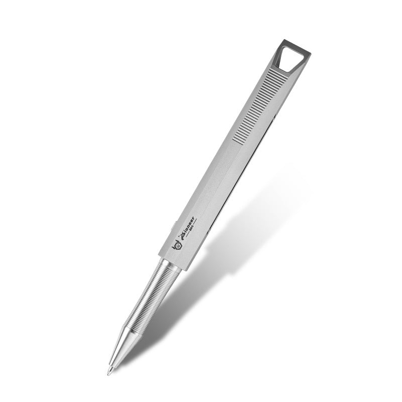 Ergonomic Titanium Sliding Pen with Built-in Crowbar