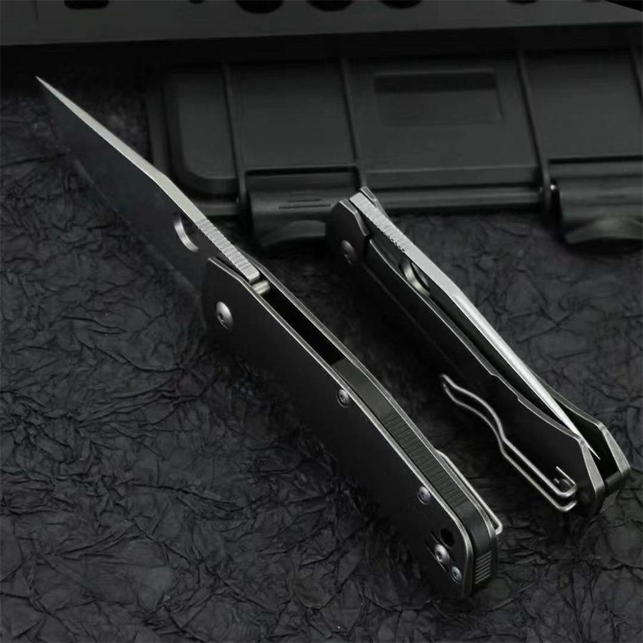 D2 Steel Folding Tool Featuring Titanium Alloy Handle for Outdoor Use