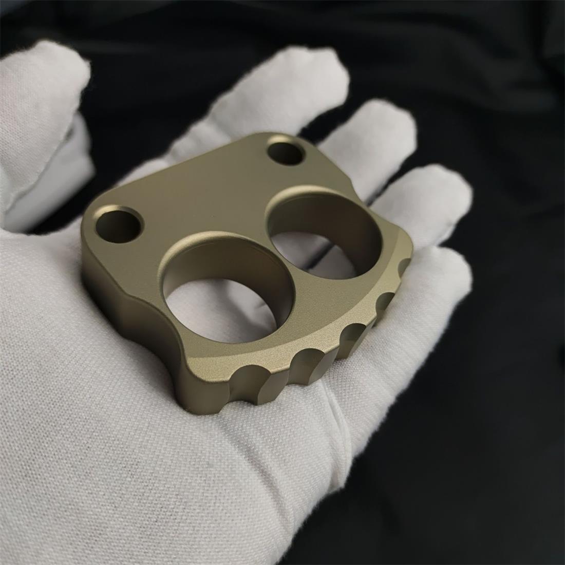 Thick Aluminum Mini Skull EDC Tool Featuring Two Portable Holes