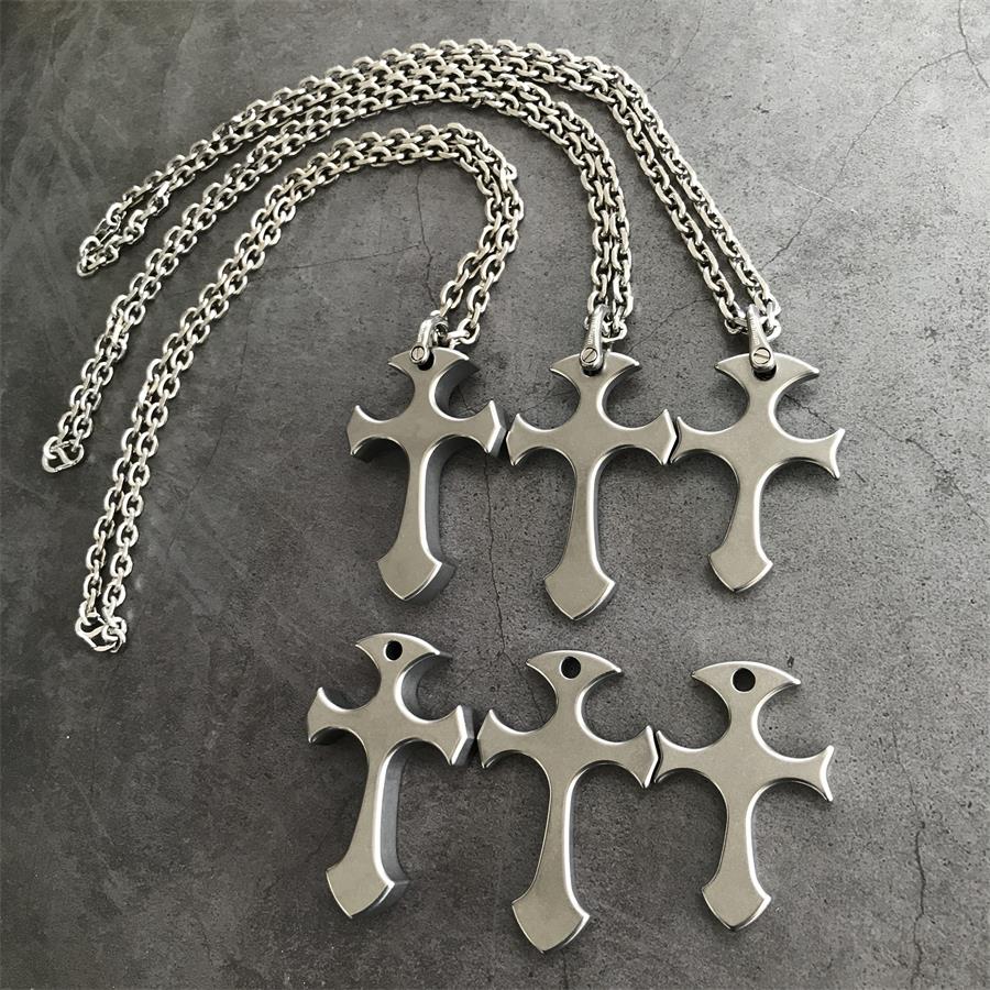 Cross Pattern Titanium Pendant Tool for Outdoor Carry