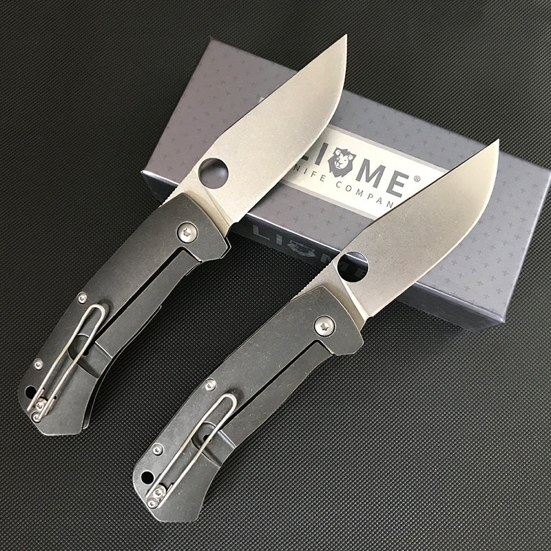 LIOME Folding Outdoor Tool with Titanium Alloy Handle and D2 Steel