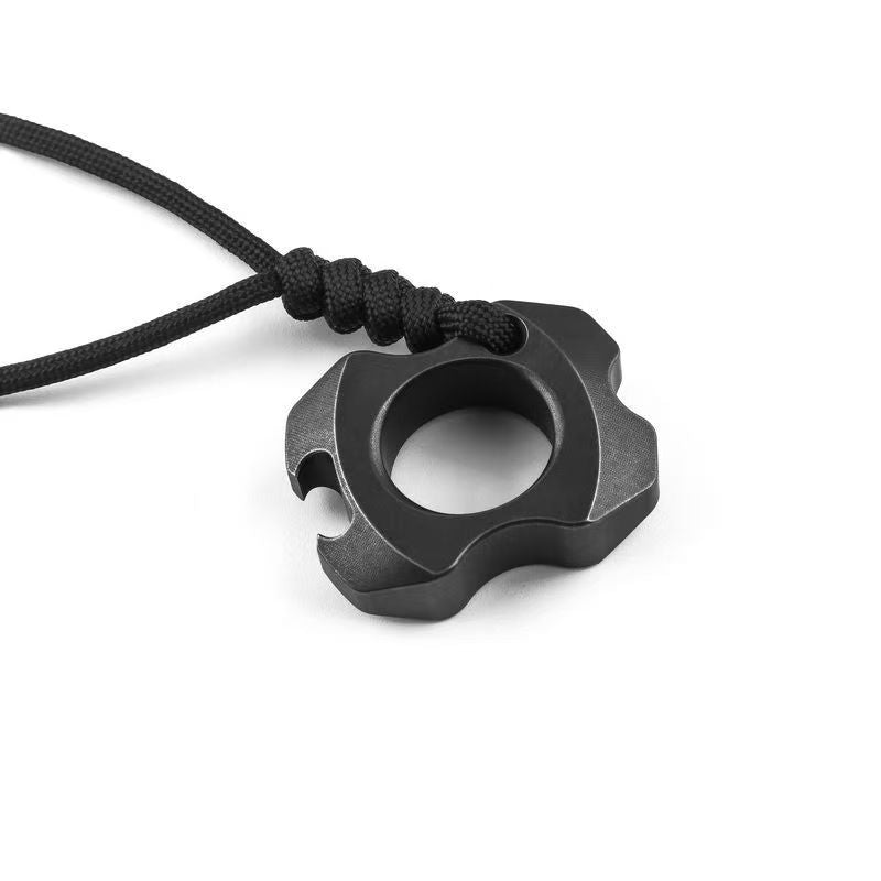 Portable Titanium Bottle Opener with Pendant Design for Everyday Carry