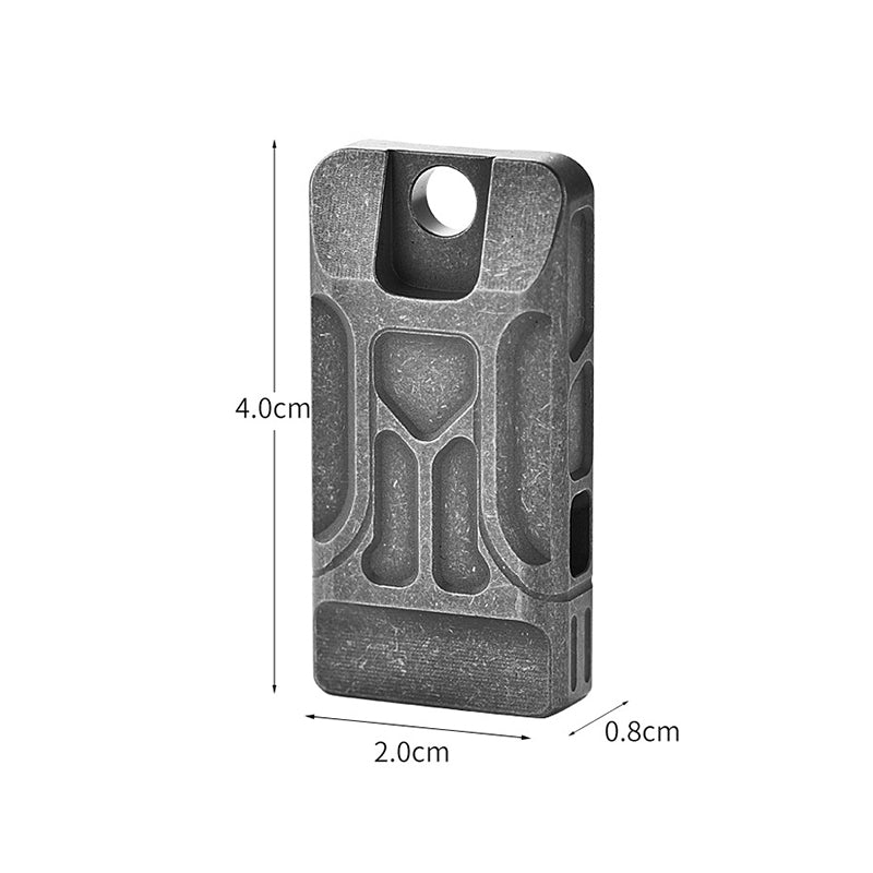 Titanium Twin-Tube Pendant Signal Whistle
