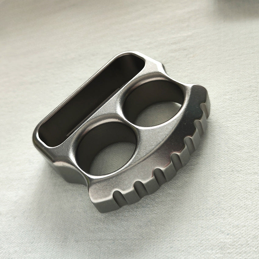 Easy-Carry Titanium Alloy Bottle Opener with Two Holes and Multi-Use Design