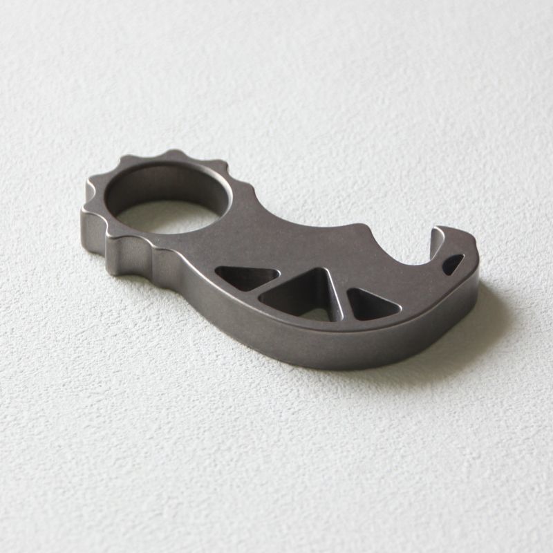 Monster Style Titanium Keychain Tool with Bottle Opener Functions