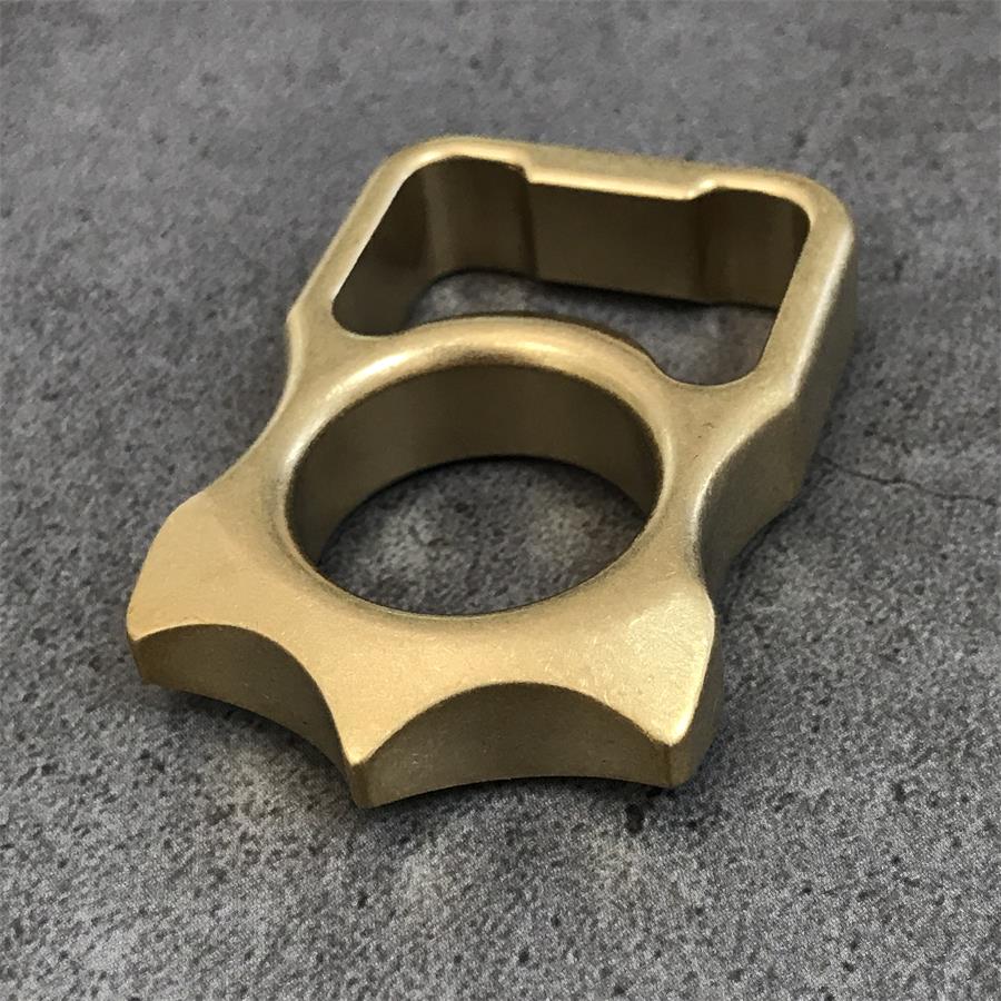 EDC Keychain and Backpack Tool with Stonewashed Brass Bottle Opener