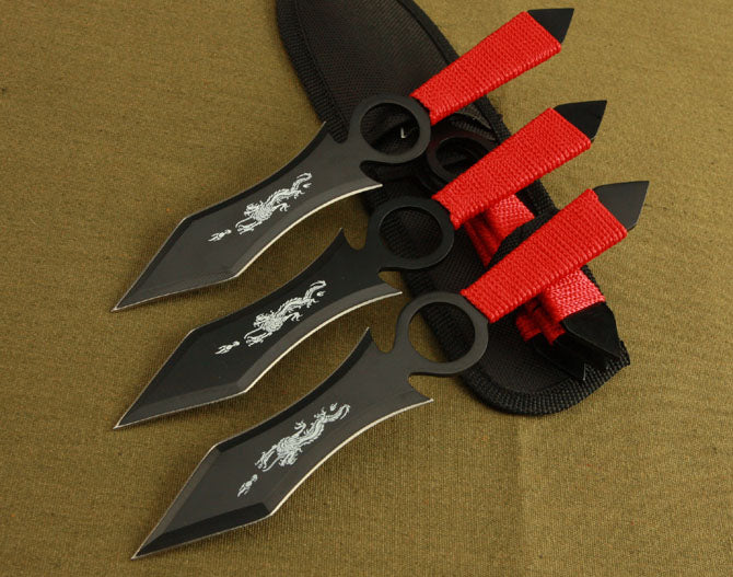 Three Outdoor Easy-Transport EDC Tools with Nylon Pouch