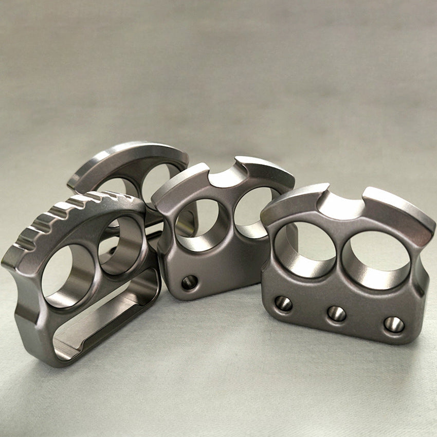Easy-Carry Titanium Alloy Bottle Opener with Two Holes and Multi-Use Design