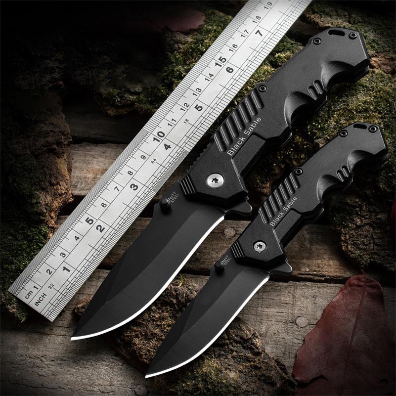 Black Foldable Outdoor Pocket Tool in Small and Large Variants