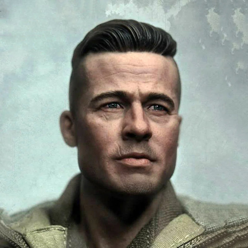 Brad Pitt 1/6 Head for Soldier Fig