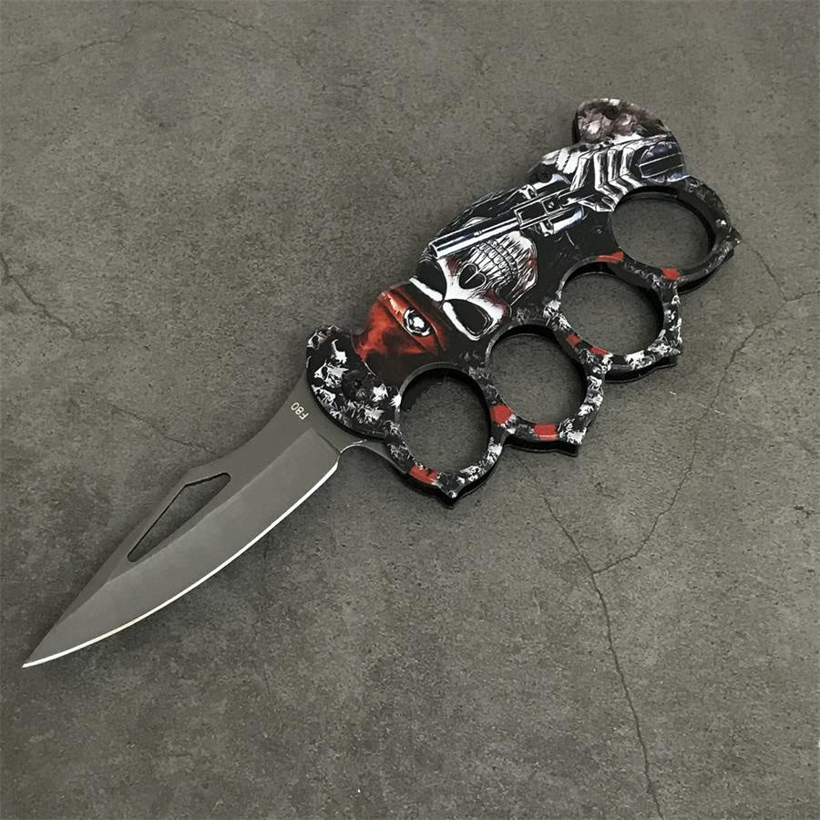 Carbon Steel Handle Outdoor Tool Featuring Folding Structure and Four Holes