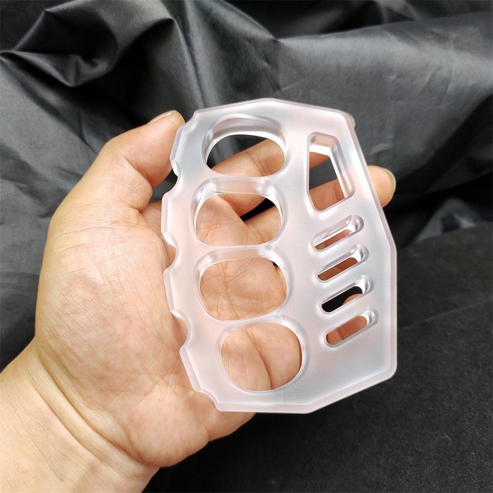 Portable Outdoor Tool in Clear PC with Convenient Black Rope Hole
