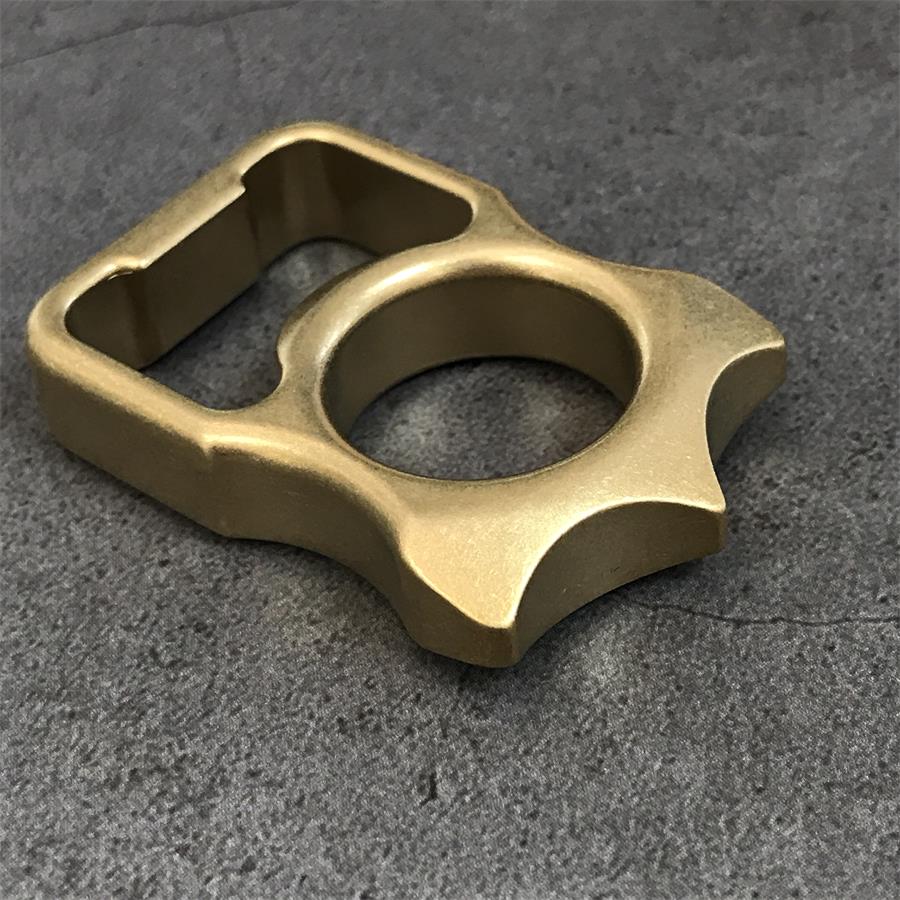 EDC Keychain and Backpack Tool with Stonewashed Brass Bottle Opener