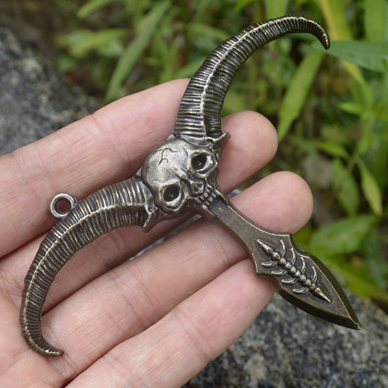 Outdoor Themed Travel Keychain with Eagle and Sheep Shapes