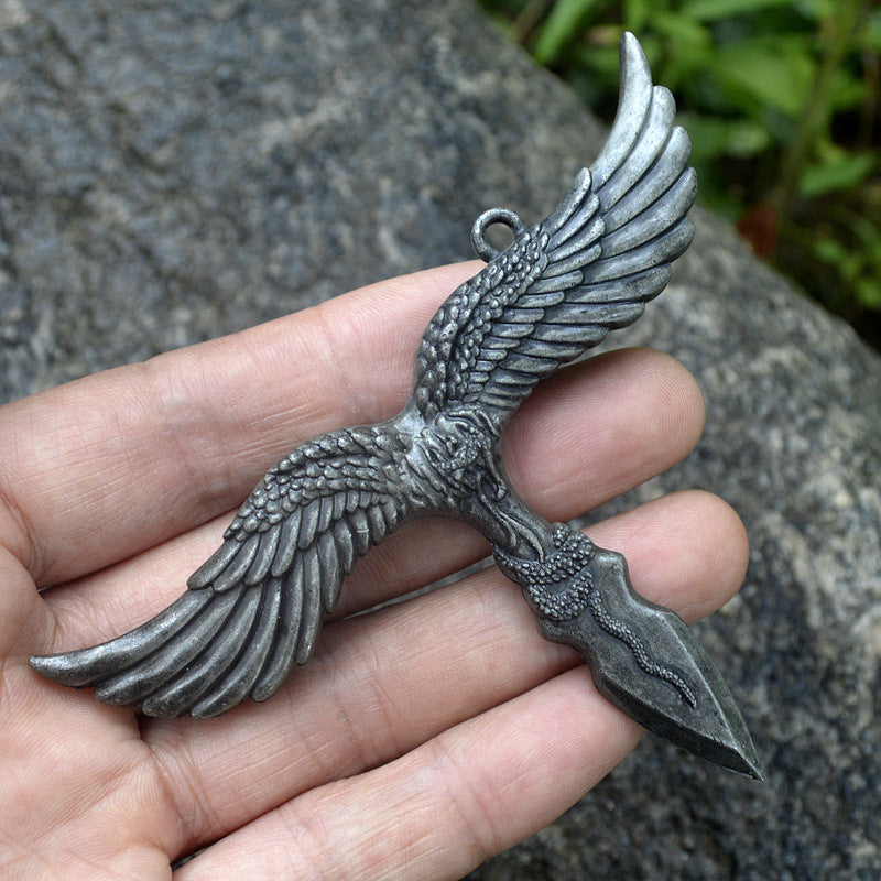 Outdoor Themed Travel Keychain with Eagle and Sheep Shapes