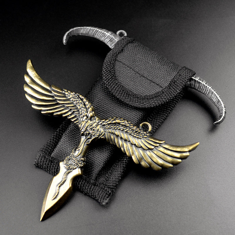 Outdoor Themed Travel Keychain with Eagle and Sheep Shapes