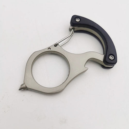 Outdoor Bottle Opener Tool with Alloy Steel Carabiner Keychain