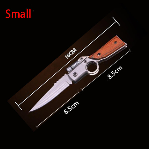 Light-Colored Wood Textured Folding Tool for Pocket Use