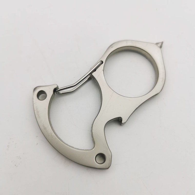 Outdoor Bottle Opener Tool with Alloy Steel Carabiner Keychain