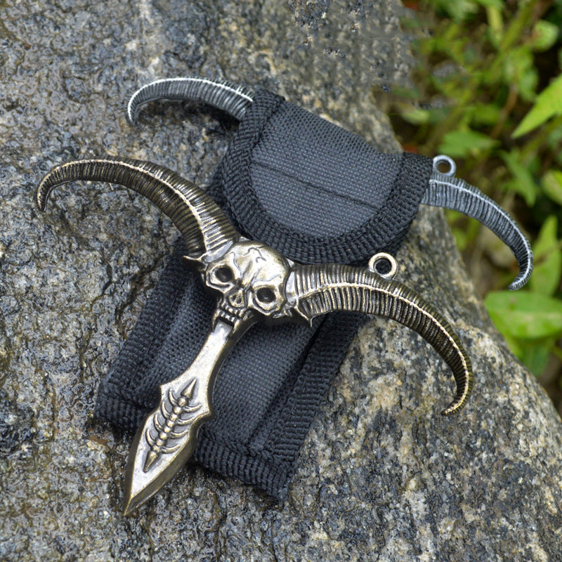 Outdoor Themed Travel Keychain with Eagle and Sheep Shapes