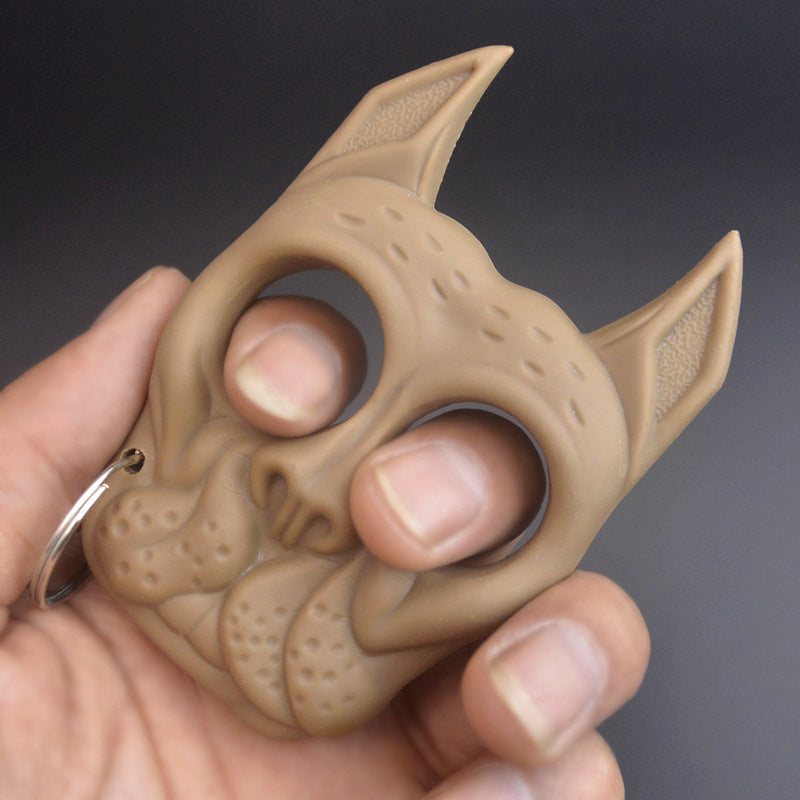 Two-Hole Dog-Shaped Keychain Tool with Creative Design