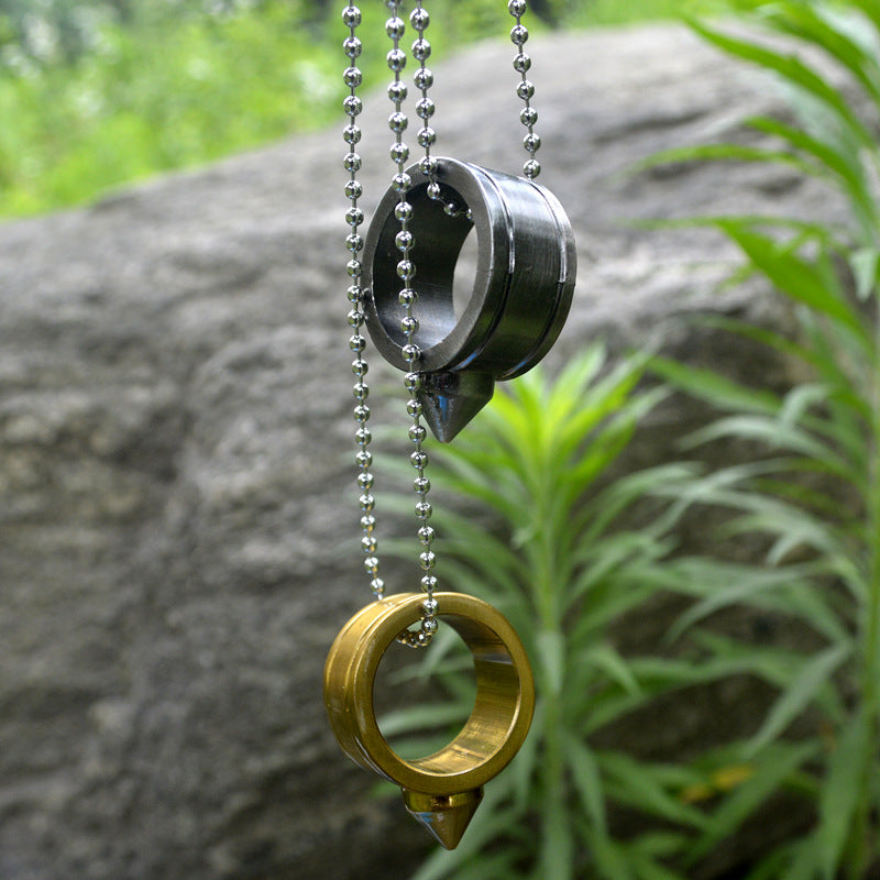 Pocket-Sized EDC Tool with One Hole Ring Pendant