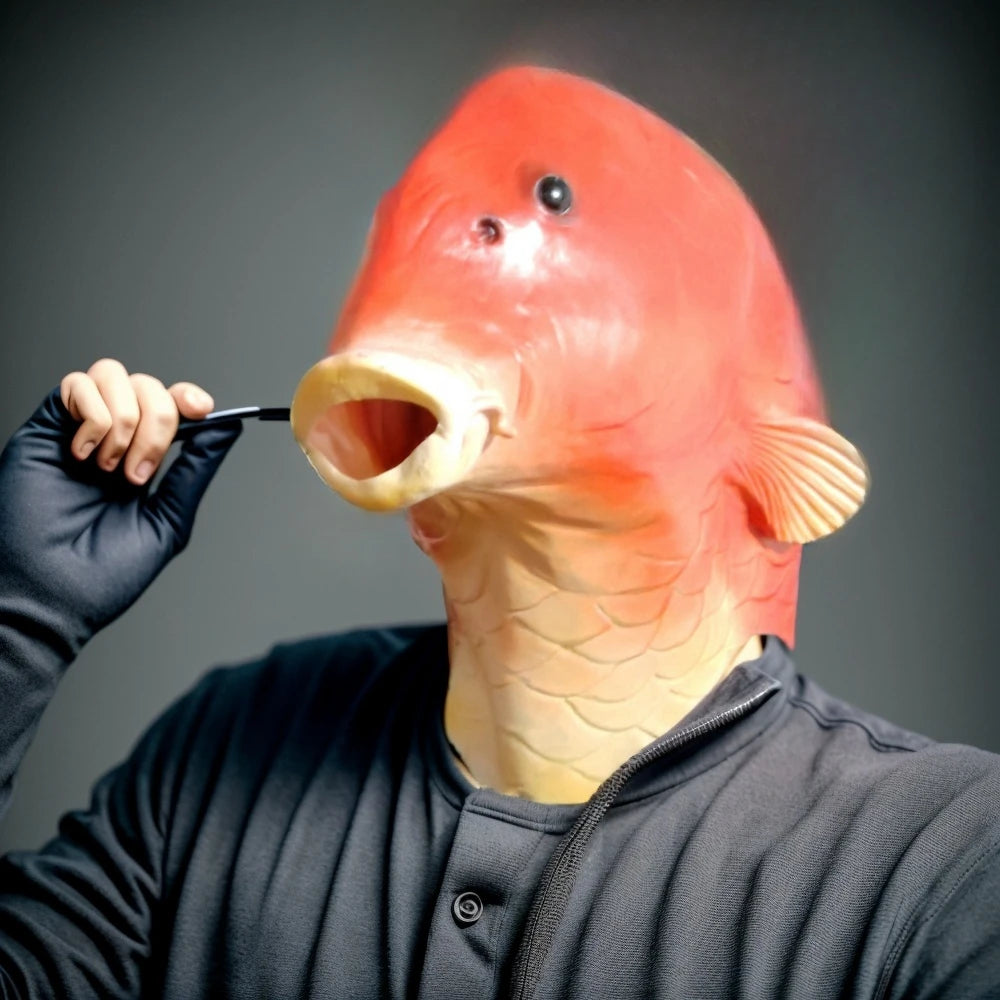 Realistic Latex Fish Head Mask