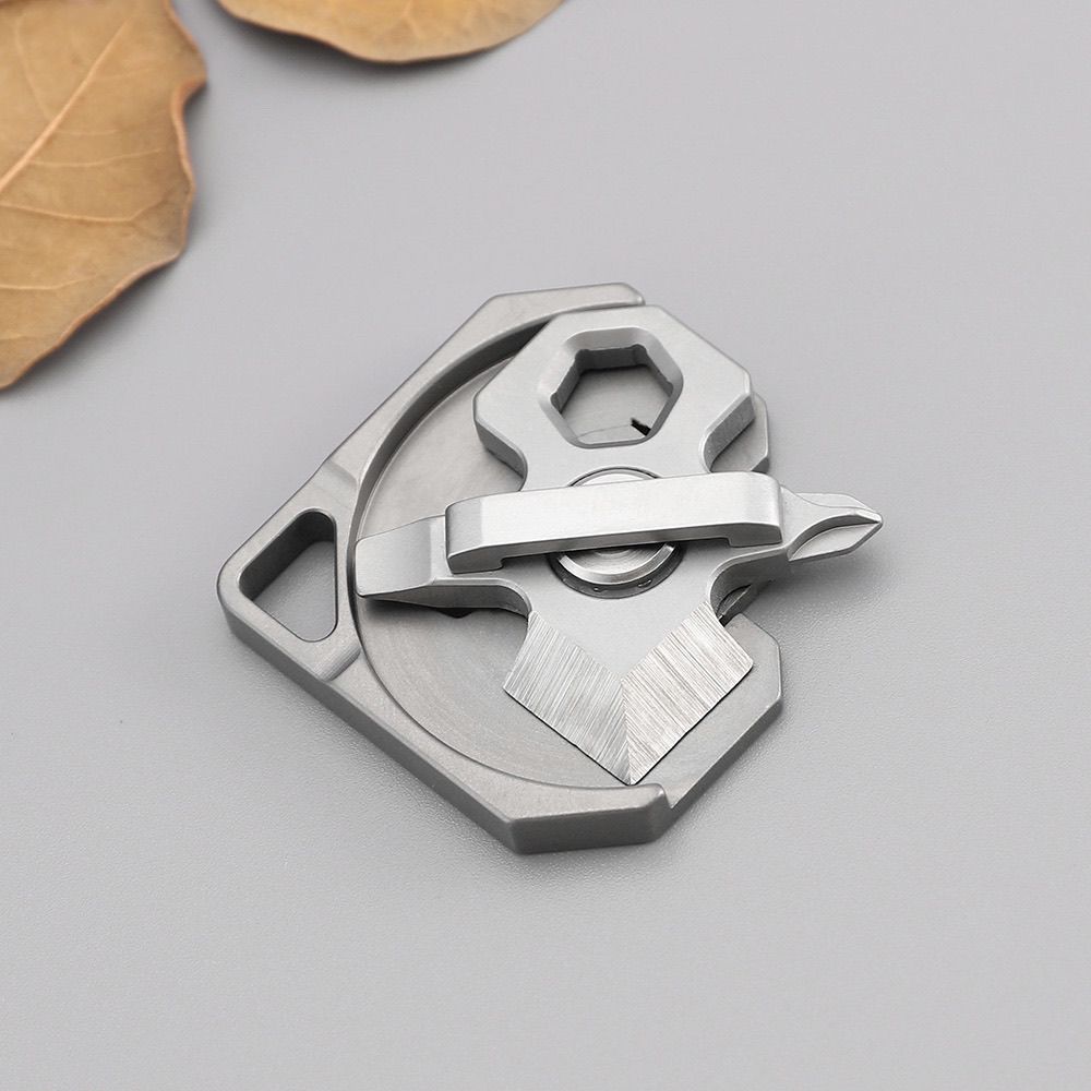 Small Titanium Alloy Multipurpose Keychain and Outdoor Backpack EDC Tool