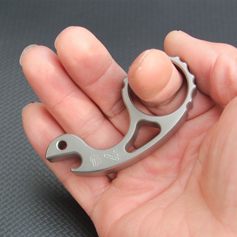 Titanium Snail Design EDC Tool with Bottle Opener and Keychain Function