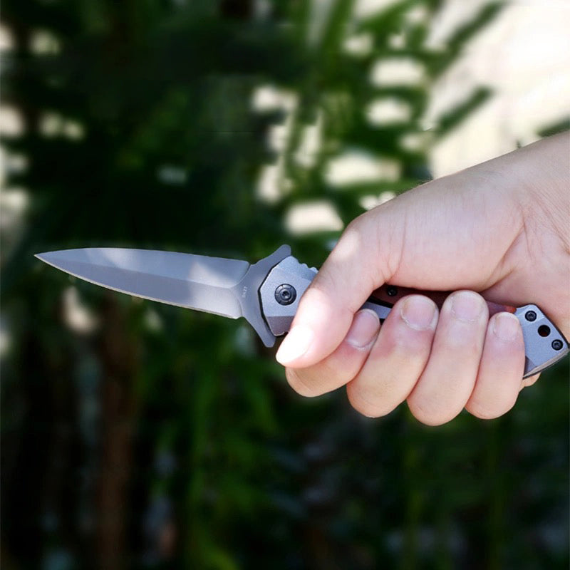 Folding Outdoor Pocket Tool with BM Wood Handle Design