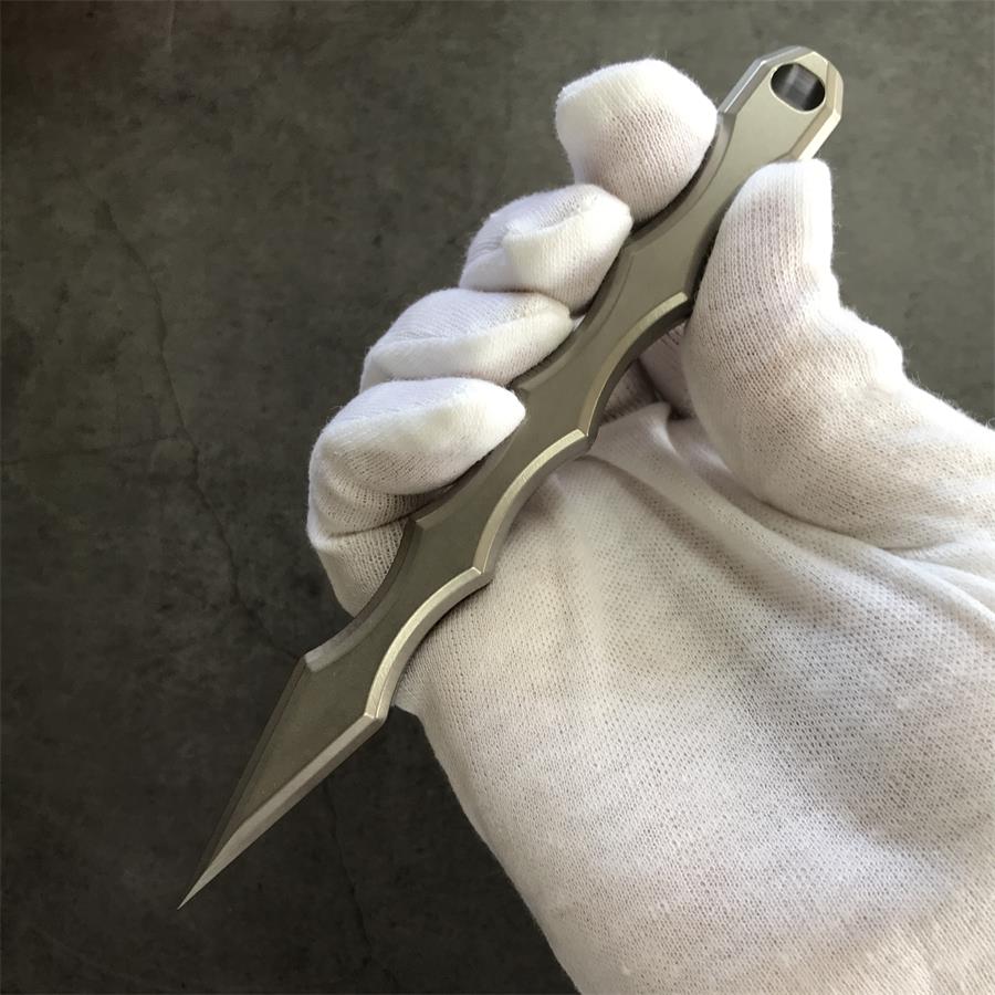 Everyday Titanium Tool with Crowbar Tip and Bottle Opener Design