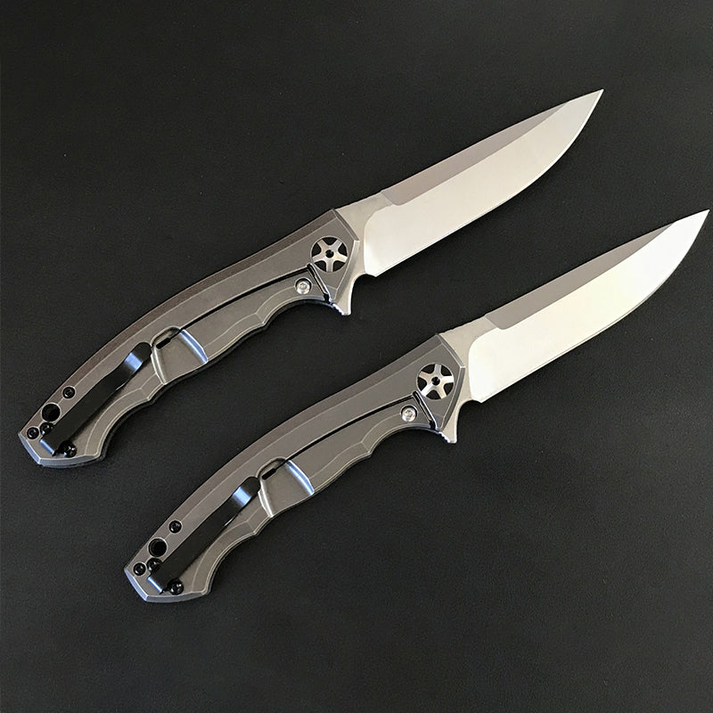 Outdoor Pocket Folding Tool with S35VN Blade, Carbon Fiber and Titanium Handle