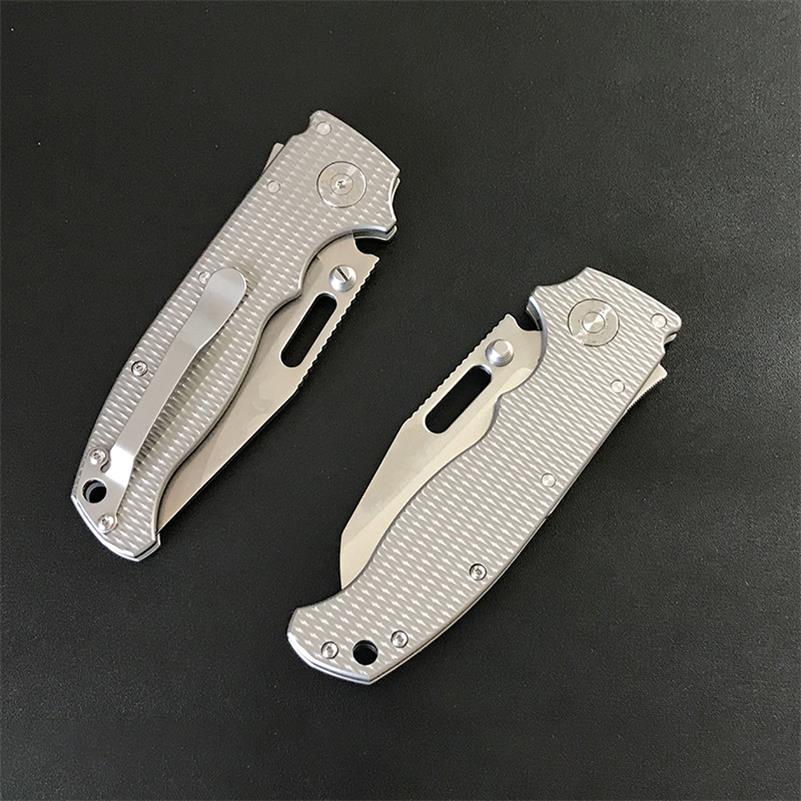 Outdoor Use Folding Pocket Tool Crafted from Silver Titanium Alloy