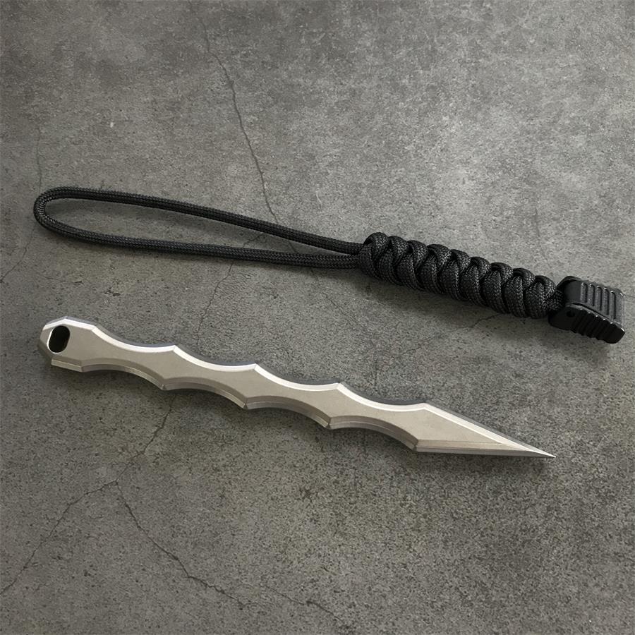 Everyday Titanium Tool with Crowbar Tip and Bottle Opener Design