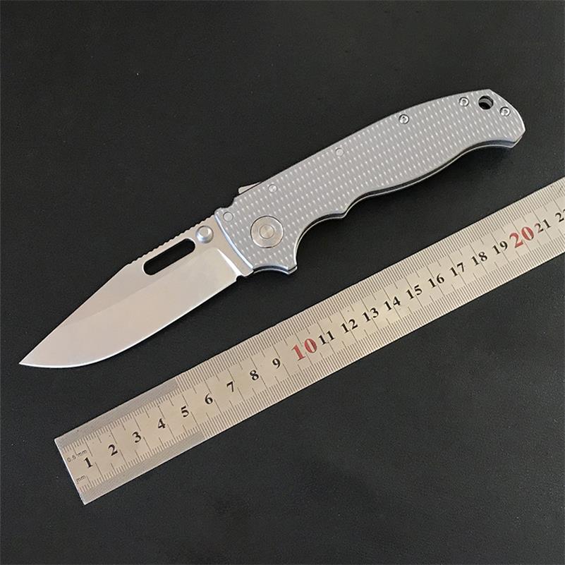 Outdoor Use Folding Pocket Tool Crafted from Silver Titanium Alloy