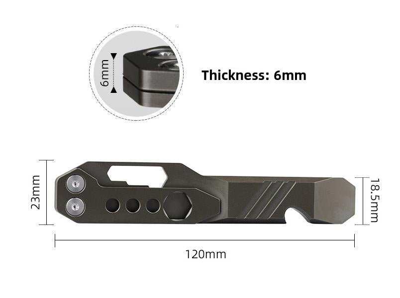 Portable TC4 Titanium Alloy Bottle Opener Multifunctional EDC Tool