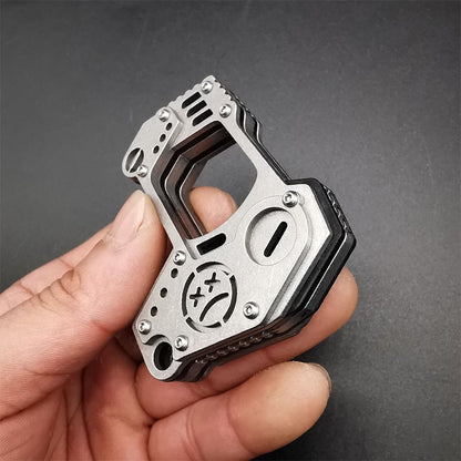 Single-Hole Steel Tool for Outdoor Everyday Carry and Portability