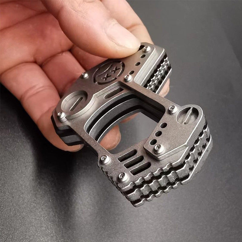 Single-Hole Steel Tool for Outdoor Everyday Carry and Portability