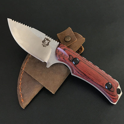 Liome 15017 Red-Brown Wood Handle Portable Pocket EDC Tool
