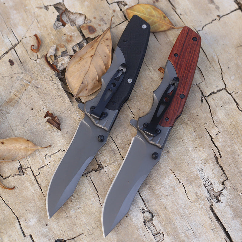 G10 Wood Handle Multi-functional Folding Tool for Outdoor Portable Use