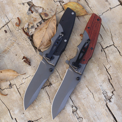 G10 Wood Handle Multi-functional Folding Tool for Outdoor Portable Use