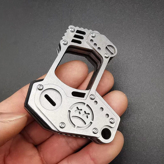 Single-Hole Steel Tool for Outdoor Everyday Carry and Portability