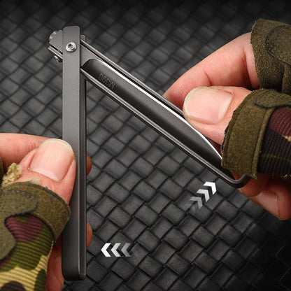 Leather Case Included Folding Outdoor Pocket Tool with Handle