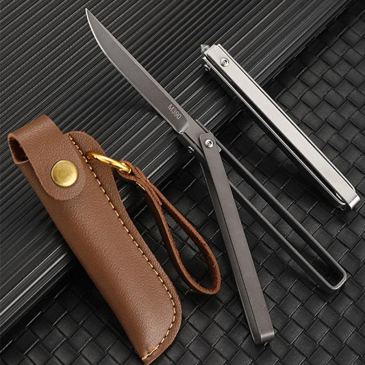 Leather Case Included Folding Outdoor Pocket Tool with Handle