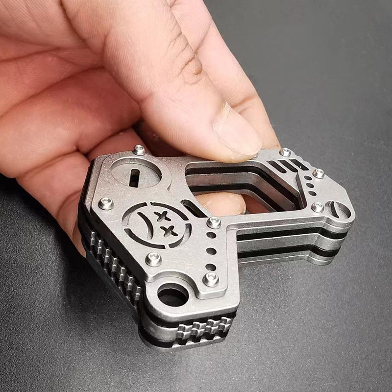 Single-Hole Steel Tool for Outdoor Everyday Carry and Portability
