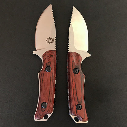 Liome 15017 Red-Brown Wood Handle Portable Pocket EDC Tool