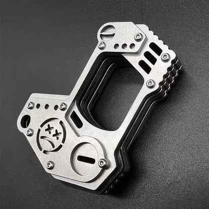 Single-Hole Steel Tool for Outdoor Everyday Carry and Portability