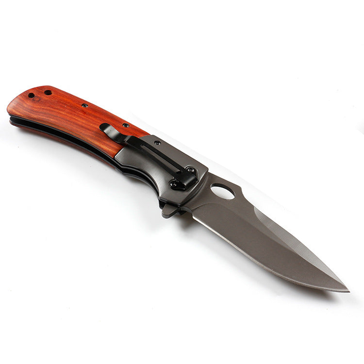 Gray Titanium Plated Folding Pocket Tool for Outdoor EDC Use