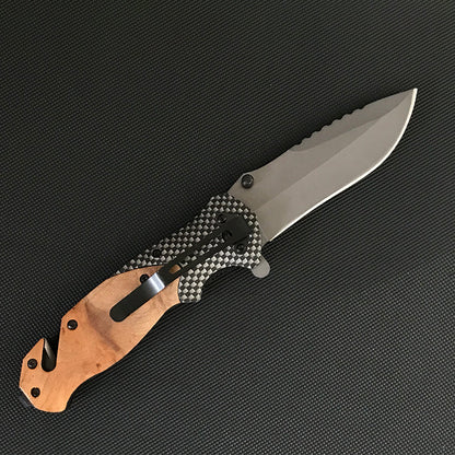 Liome X50 Outdoor Folding EDC Tool with Wooden Handle
